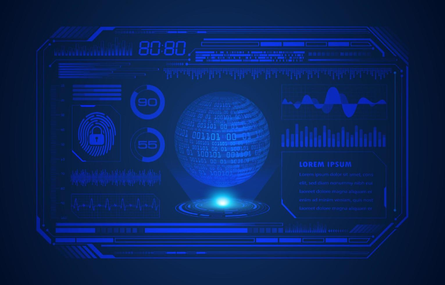 fondo de pantalla de tecnología hud moderna vector