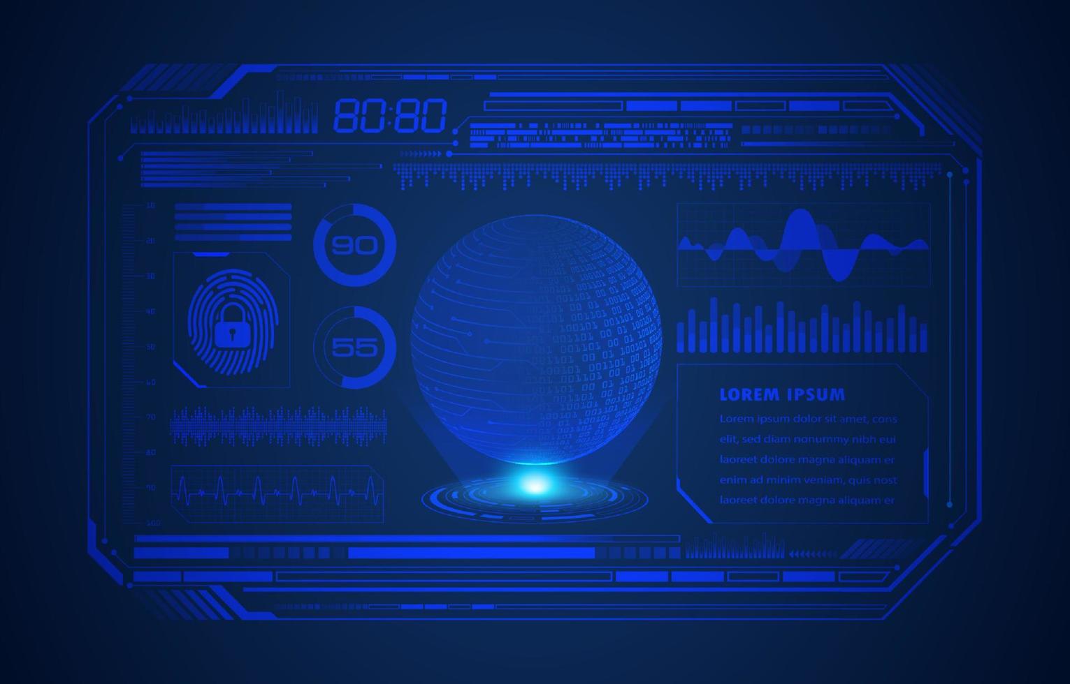 fondo de pantalla de tecnología hud moderna vector