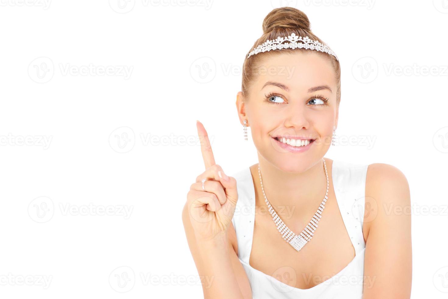 Happy beautiful bride photo