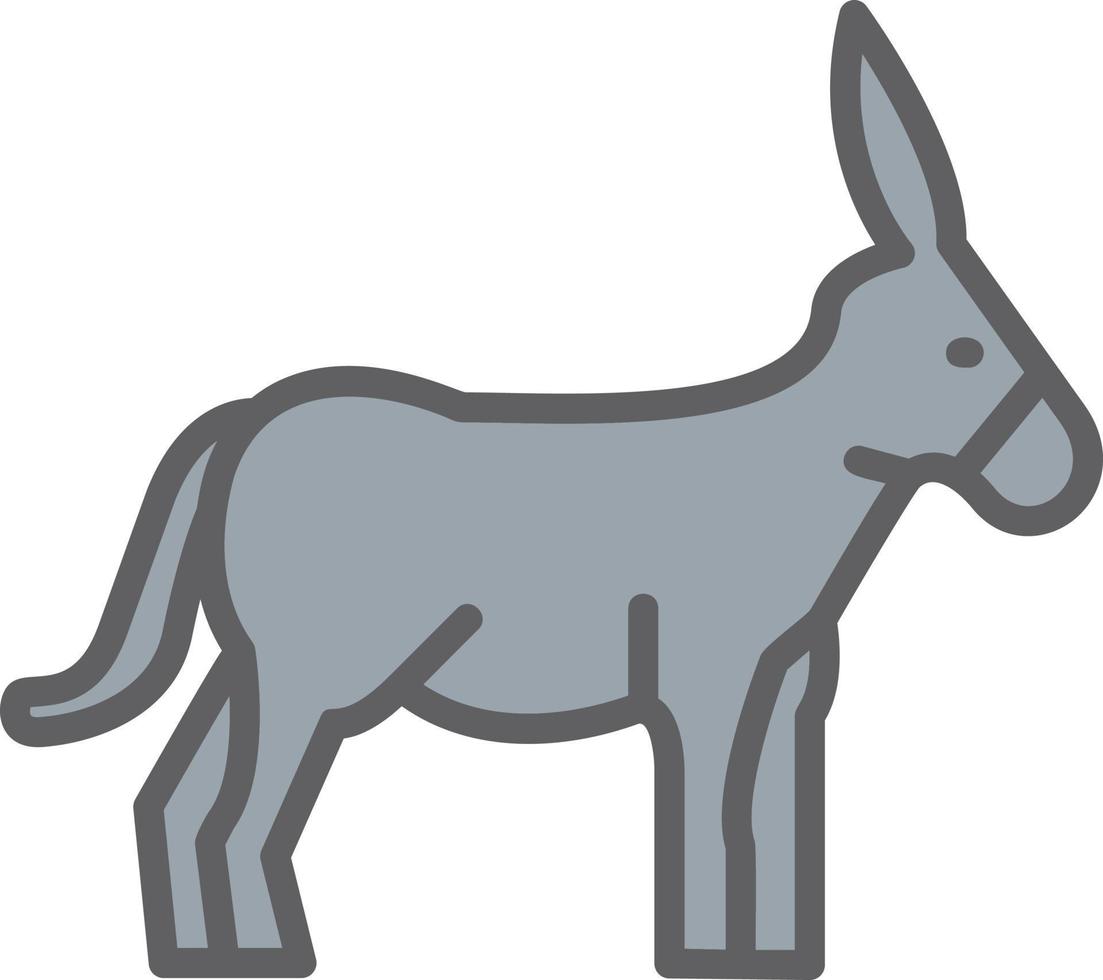 icono de vector de burro