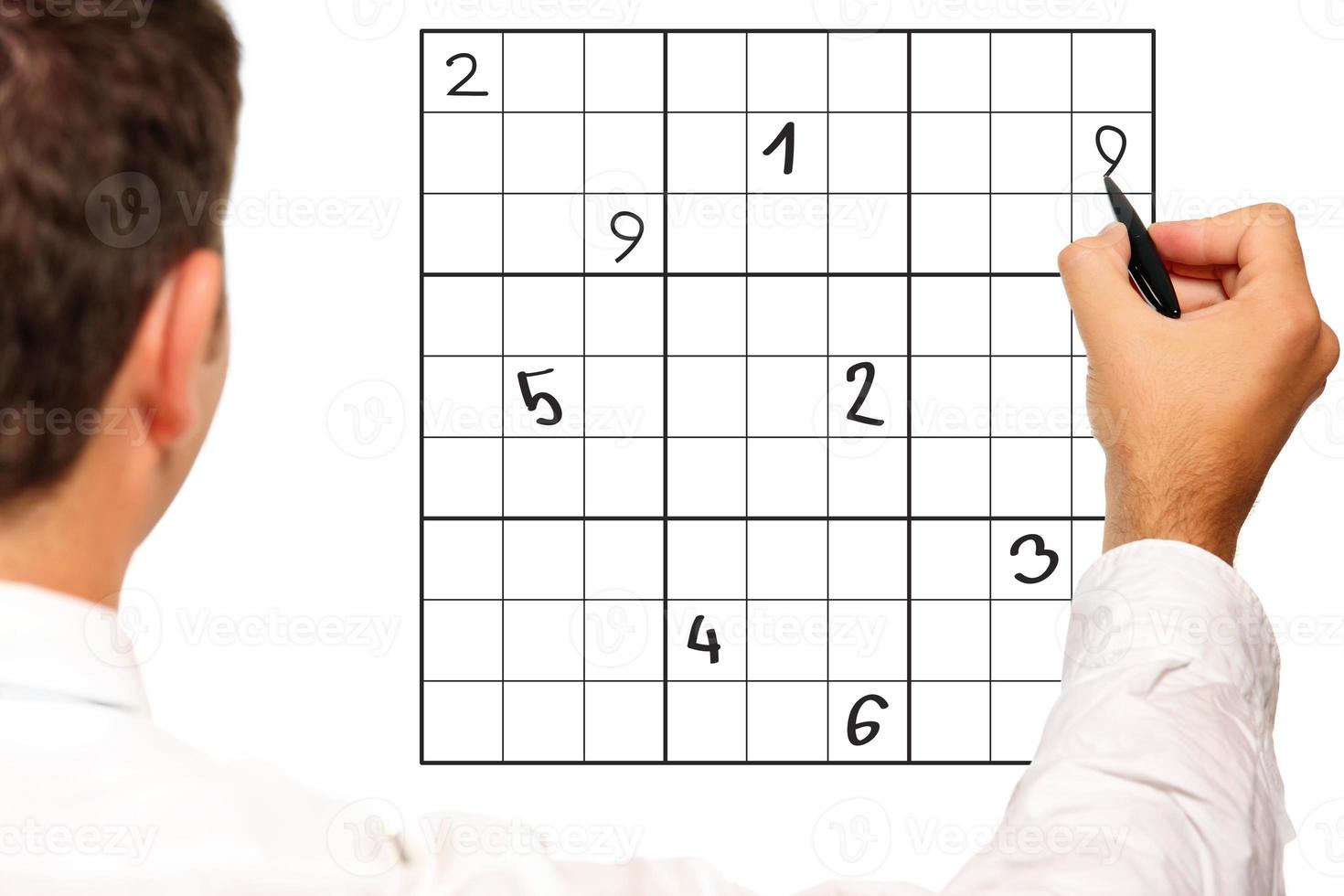 Sudoku problem solving photo