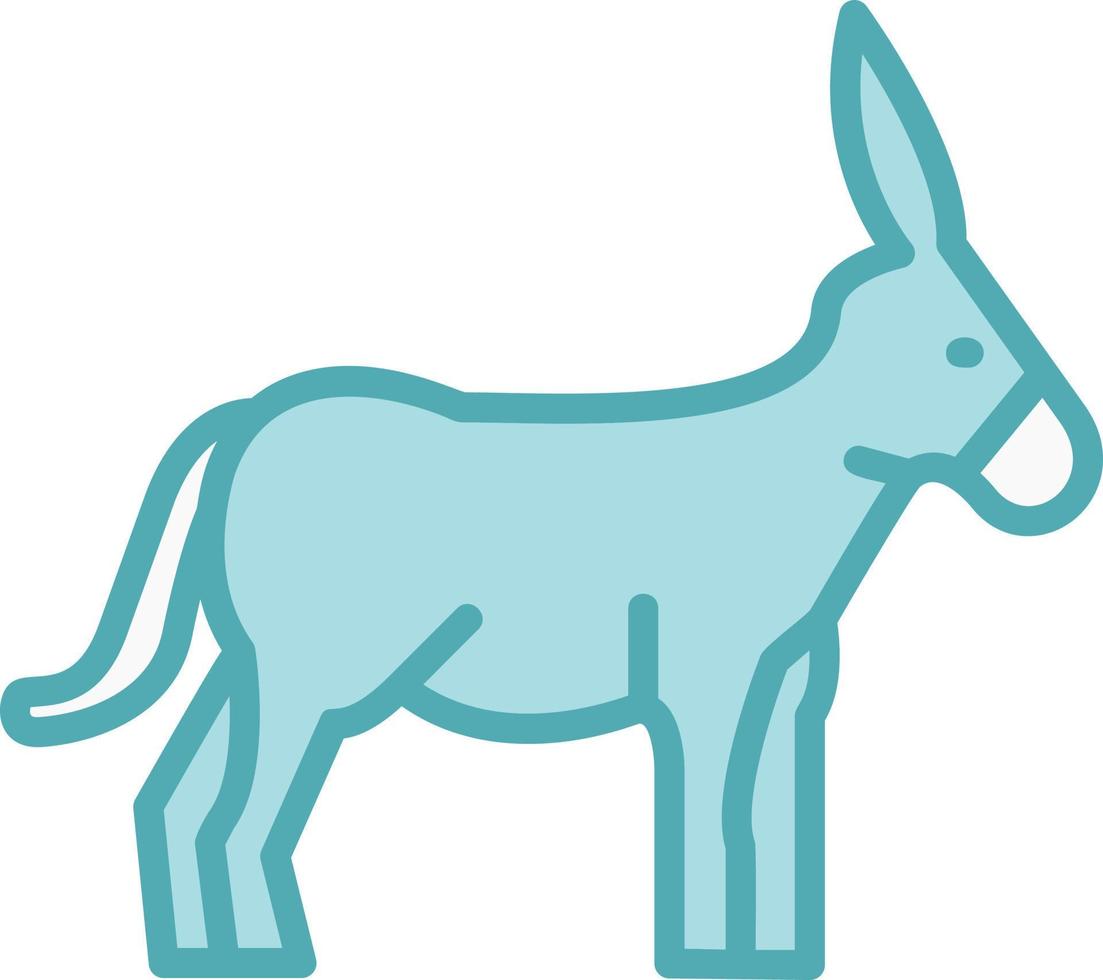 icono de vector de burro