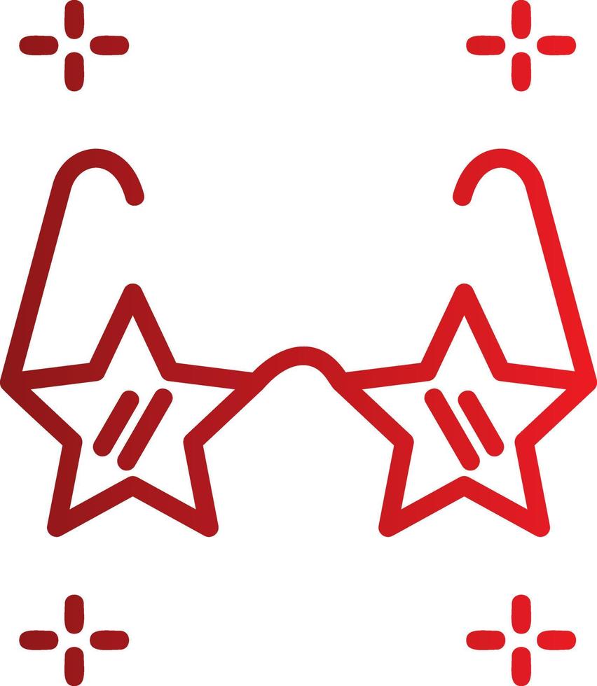 icono de vector de gafas de estrella