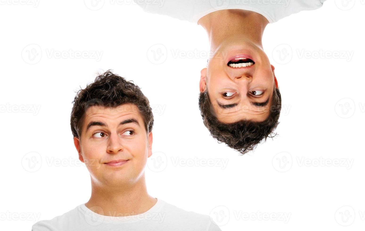 Two faces of a man photo