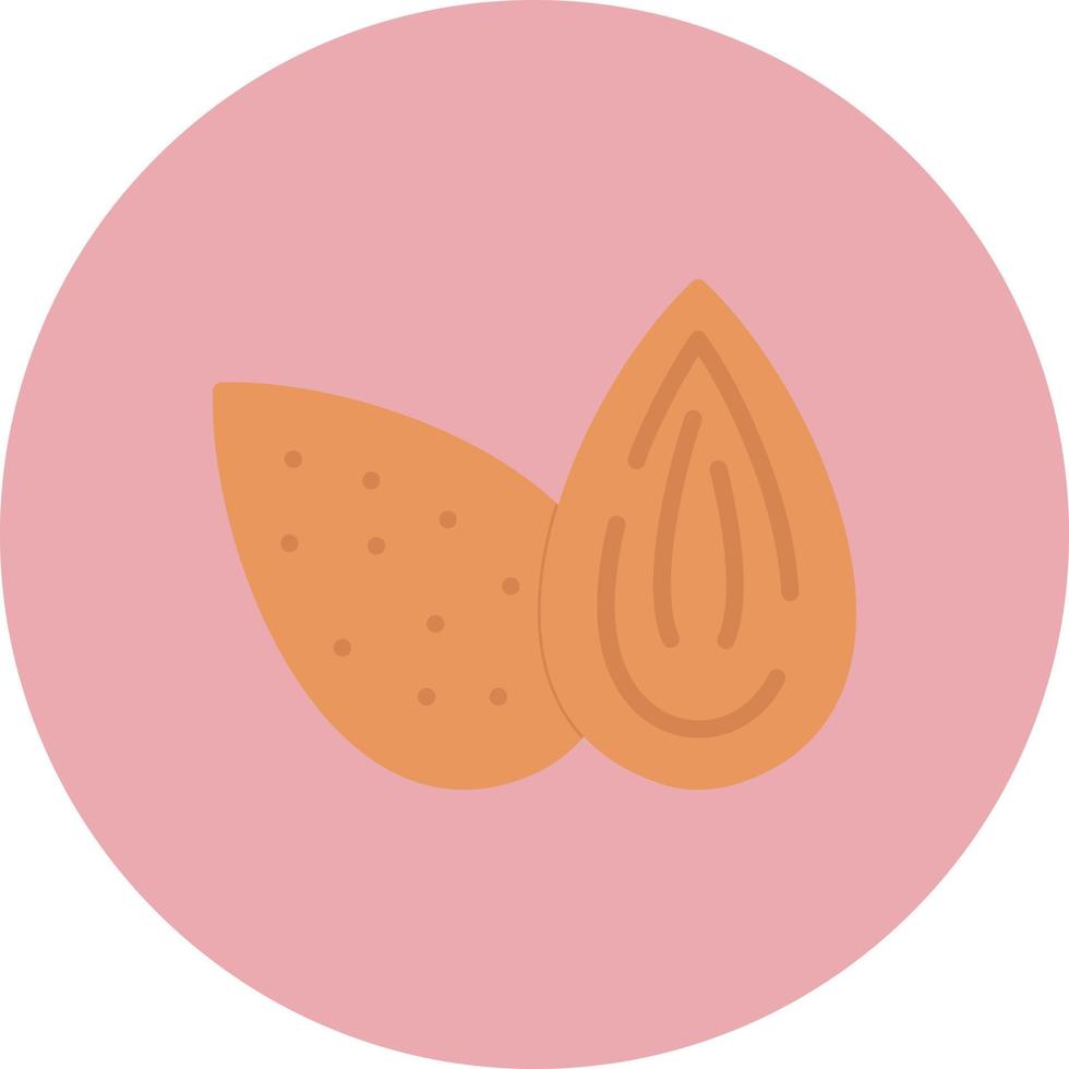 icono de vector de almendra