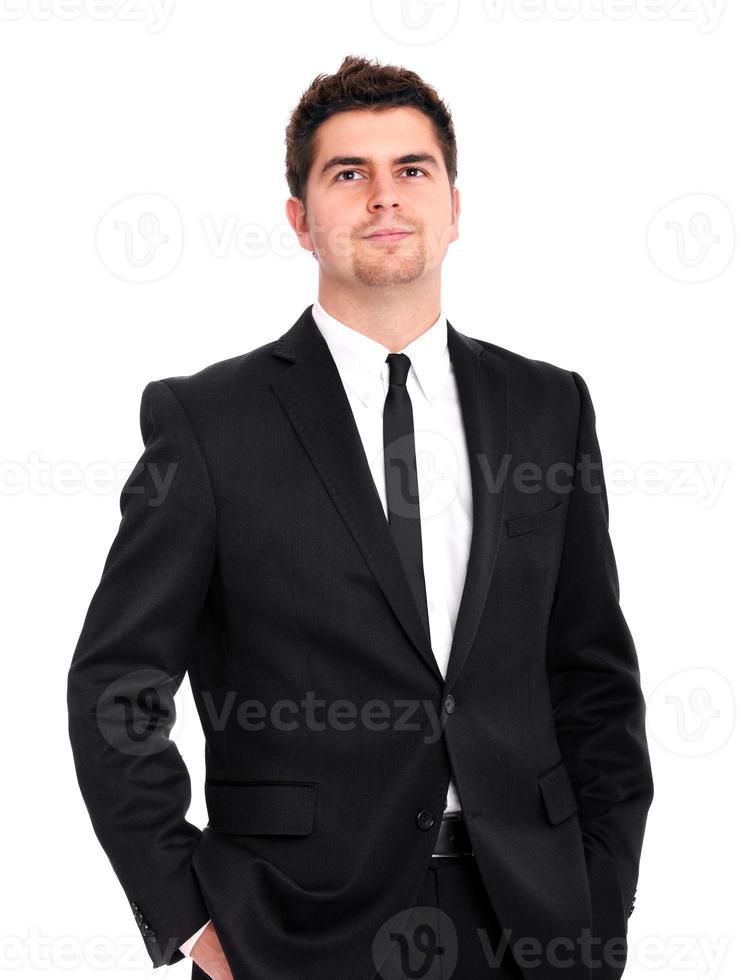 Businessman portrait on white background photo