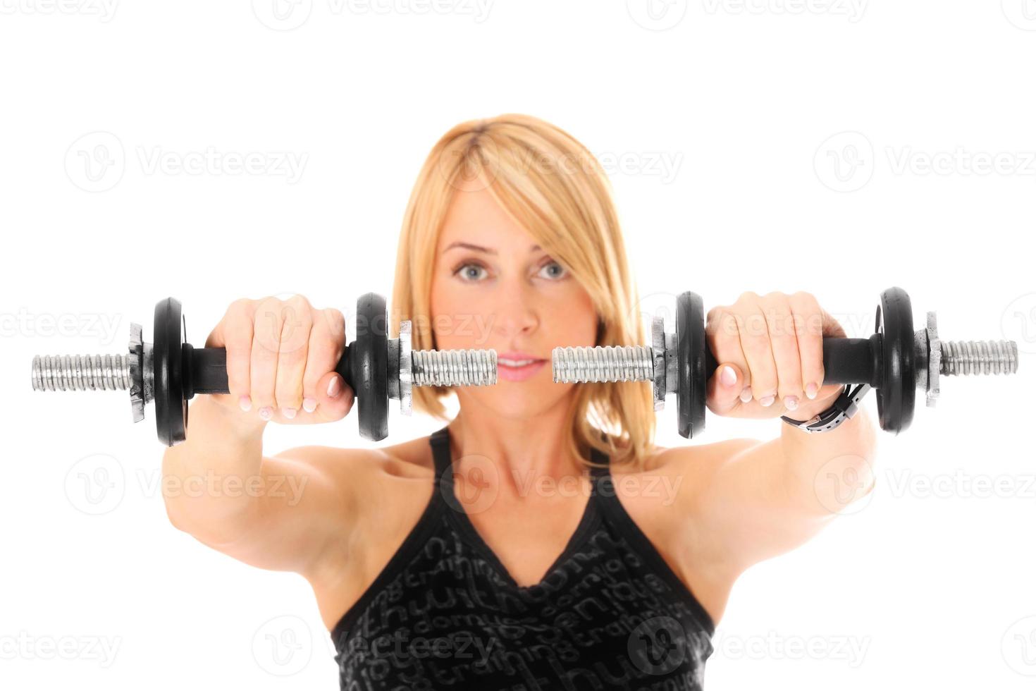 Woman working out photo