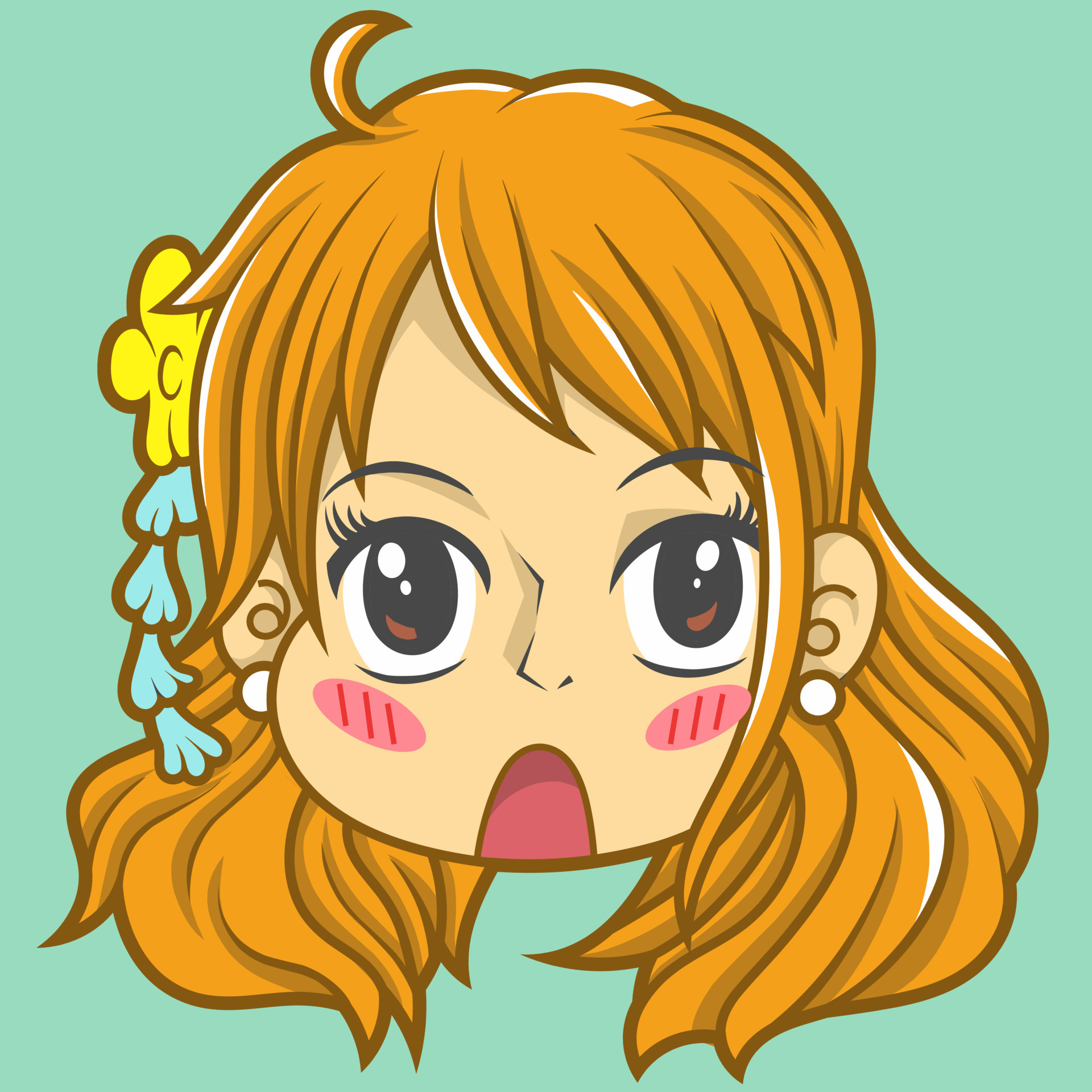 nami kawai chibi cute, onepiece anime. vector design and doodle art. for  icon, logo, collection and others. 16552339 Vector Art at Vecteezy