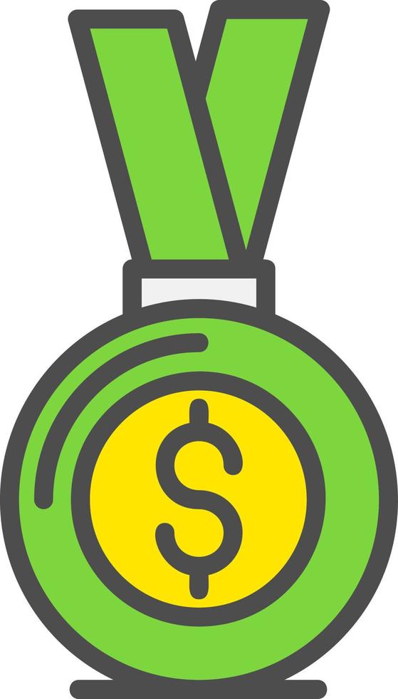 Money Gold Medal Vector Icon