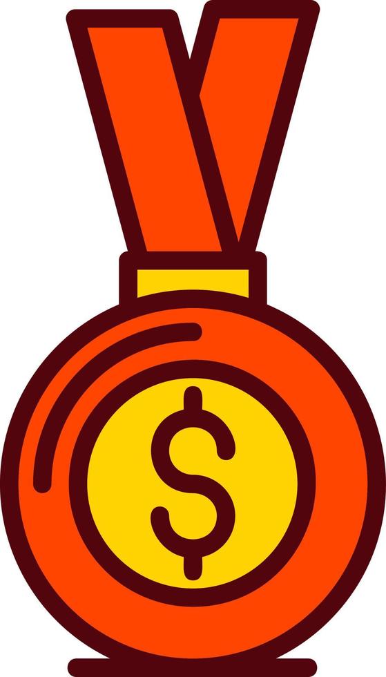 Money Gold Medal Vector Icon