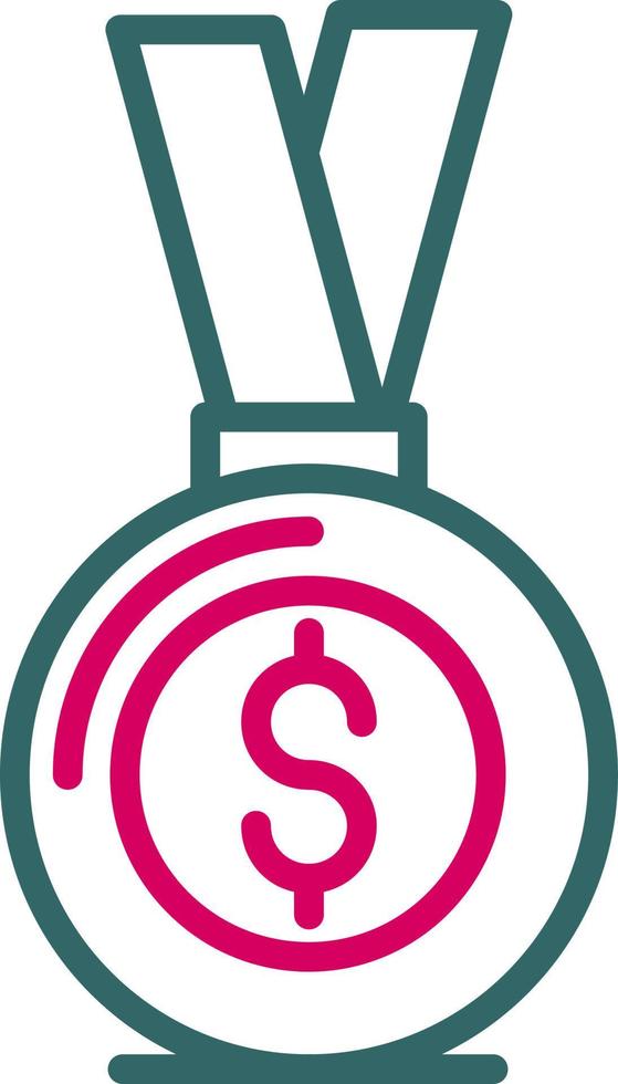 Money Gold Medal Vector Icon