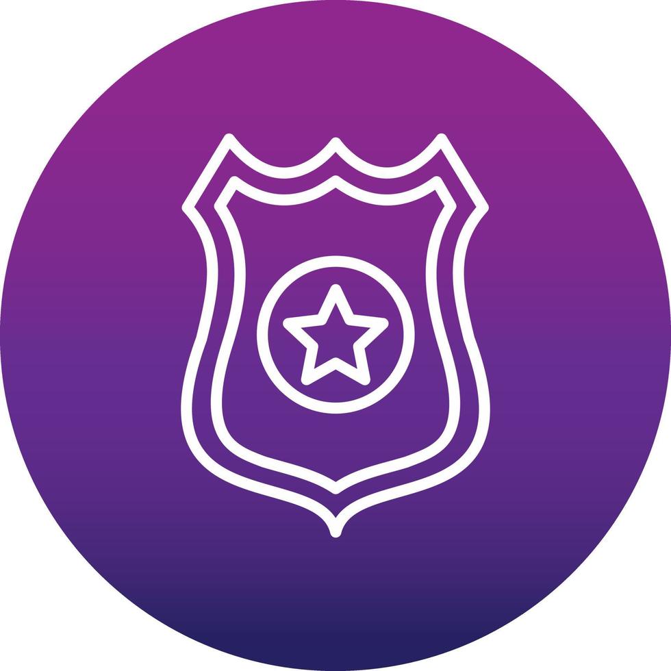 icono de vector de placa de policía