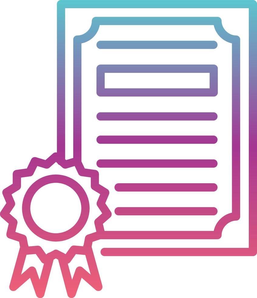 icono de vector de certificado