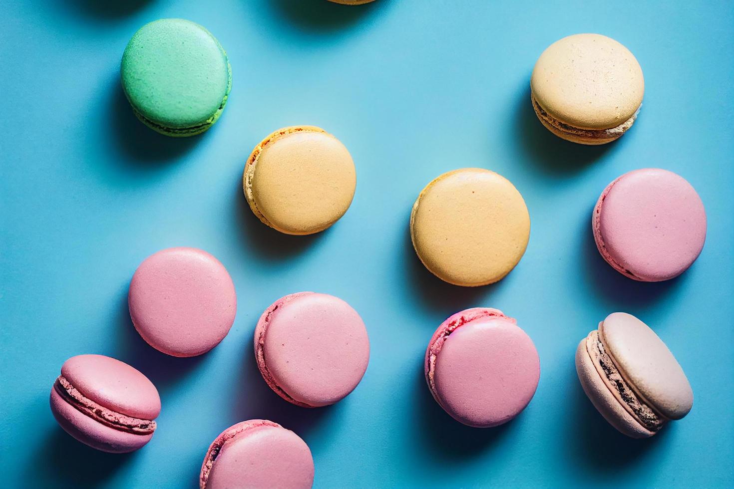 falling stack of macarons , soft and natural color photo