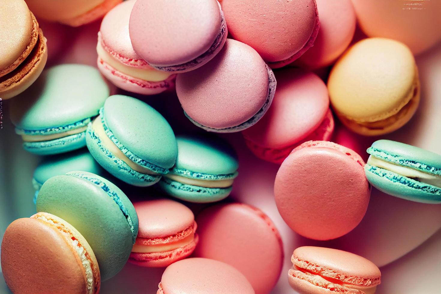 falling stack of macarons , soft and natural color photo