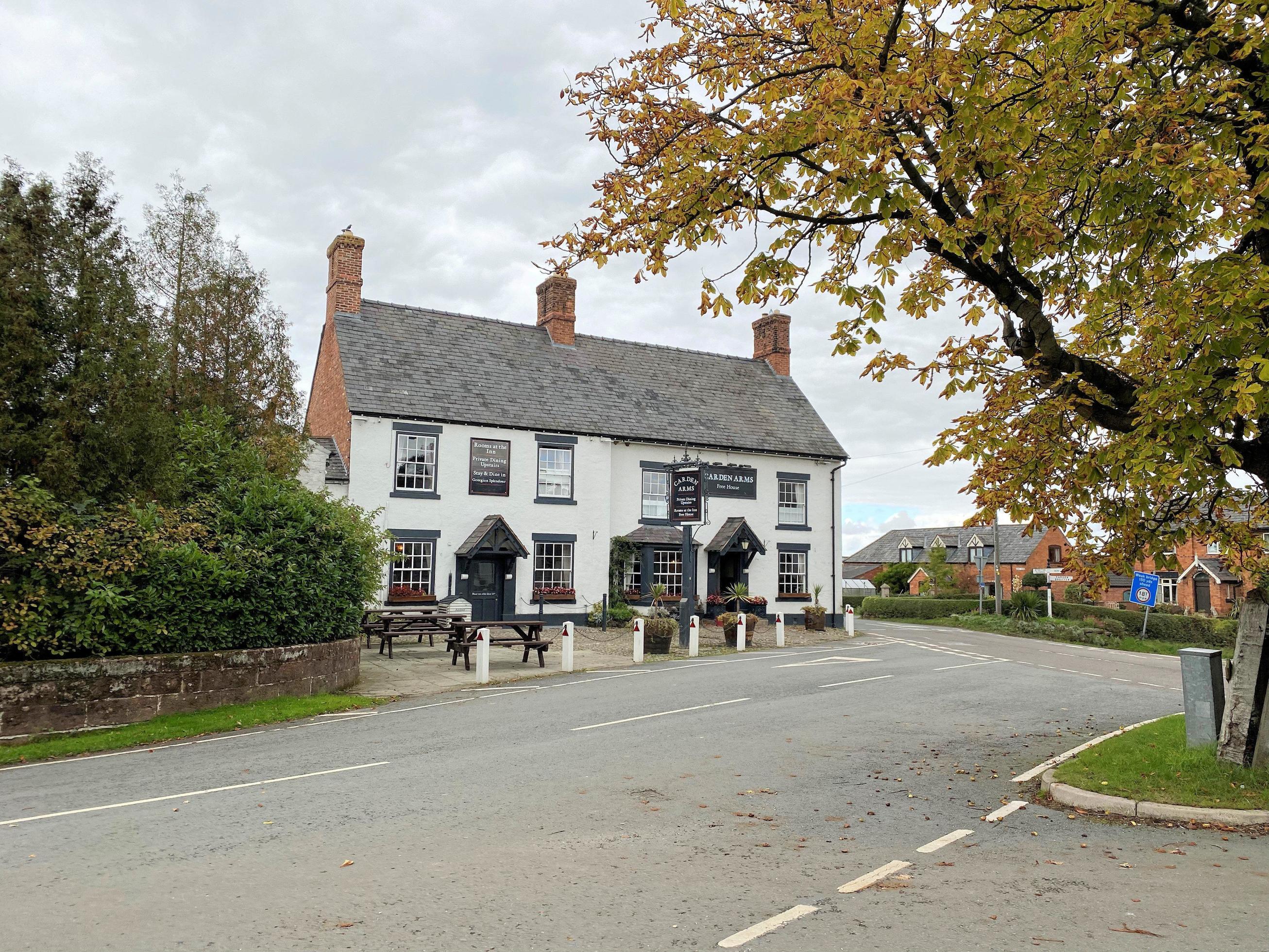 Tilston in the UK in September 2022. A view of a Pub in Cheshire