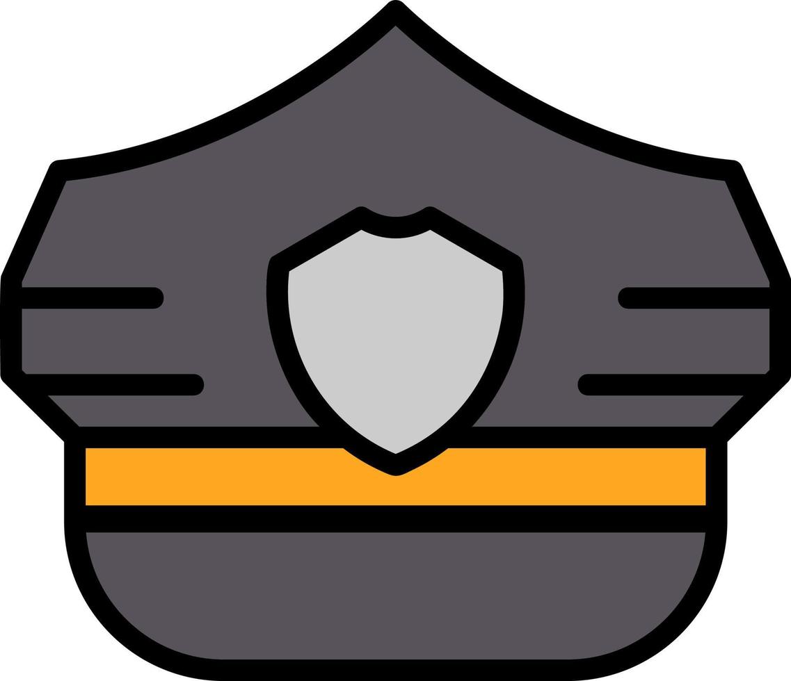 diseño de icono de vector de sombrero de policía