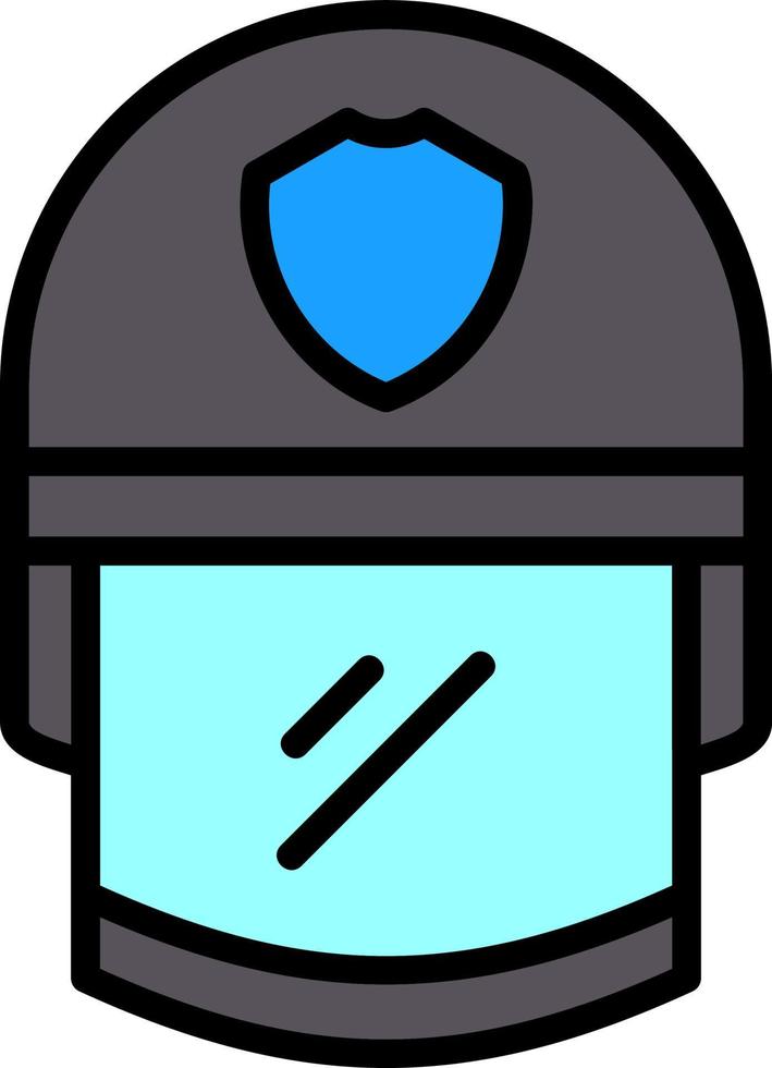 Police Helmet Vector Icon Design