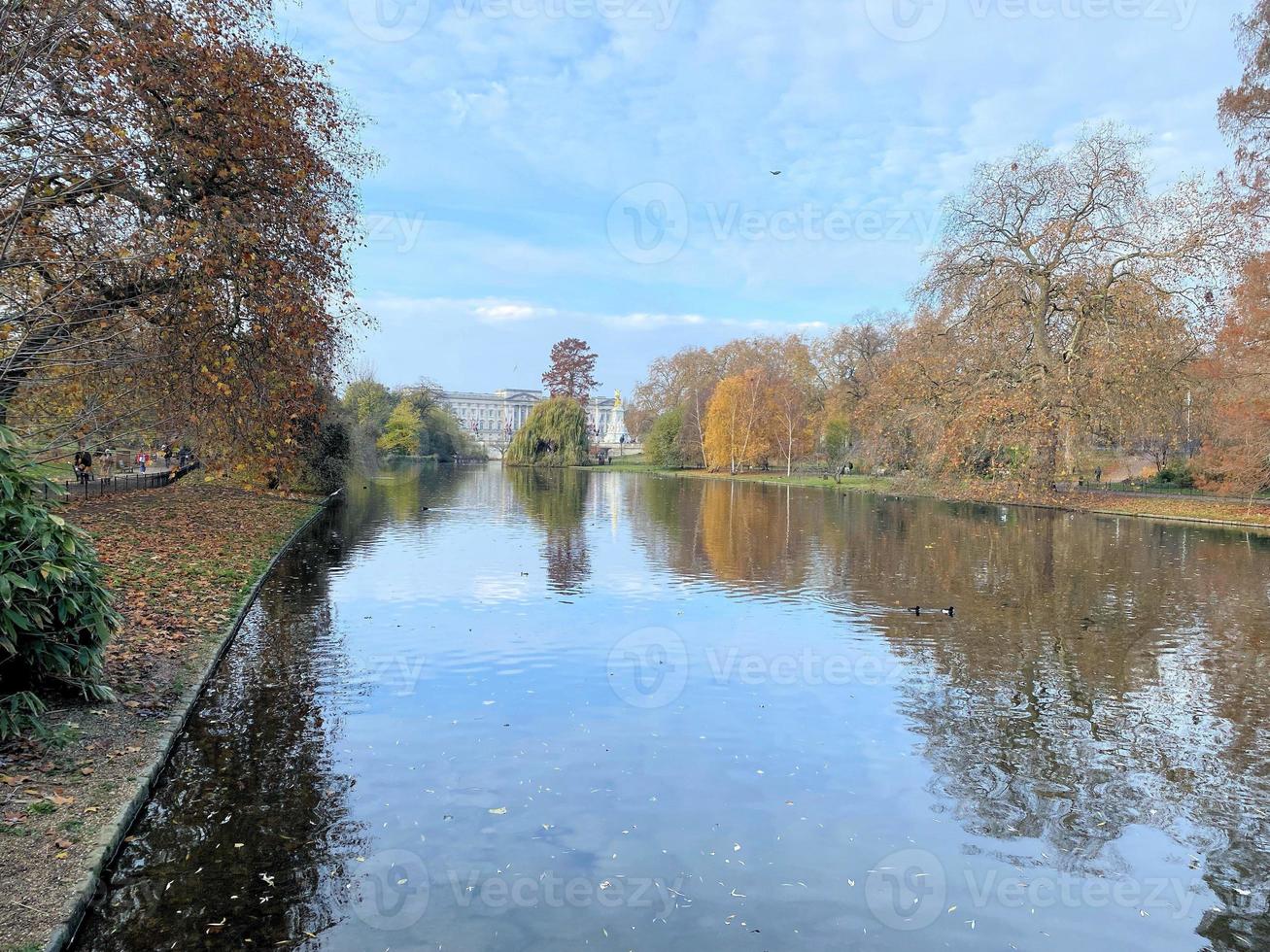 A view of St James Park in London in the Autumn photo