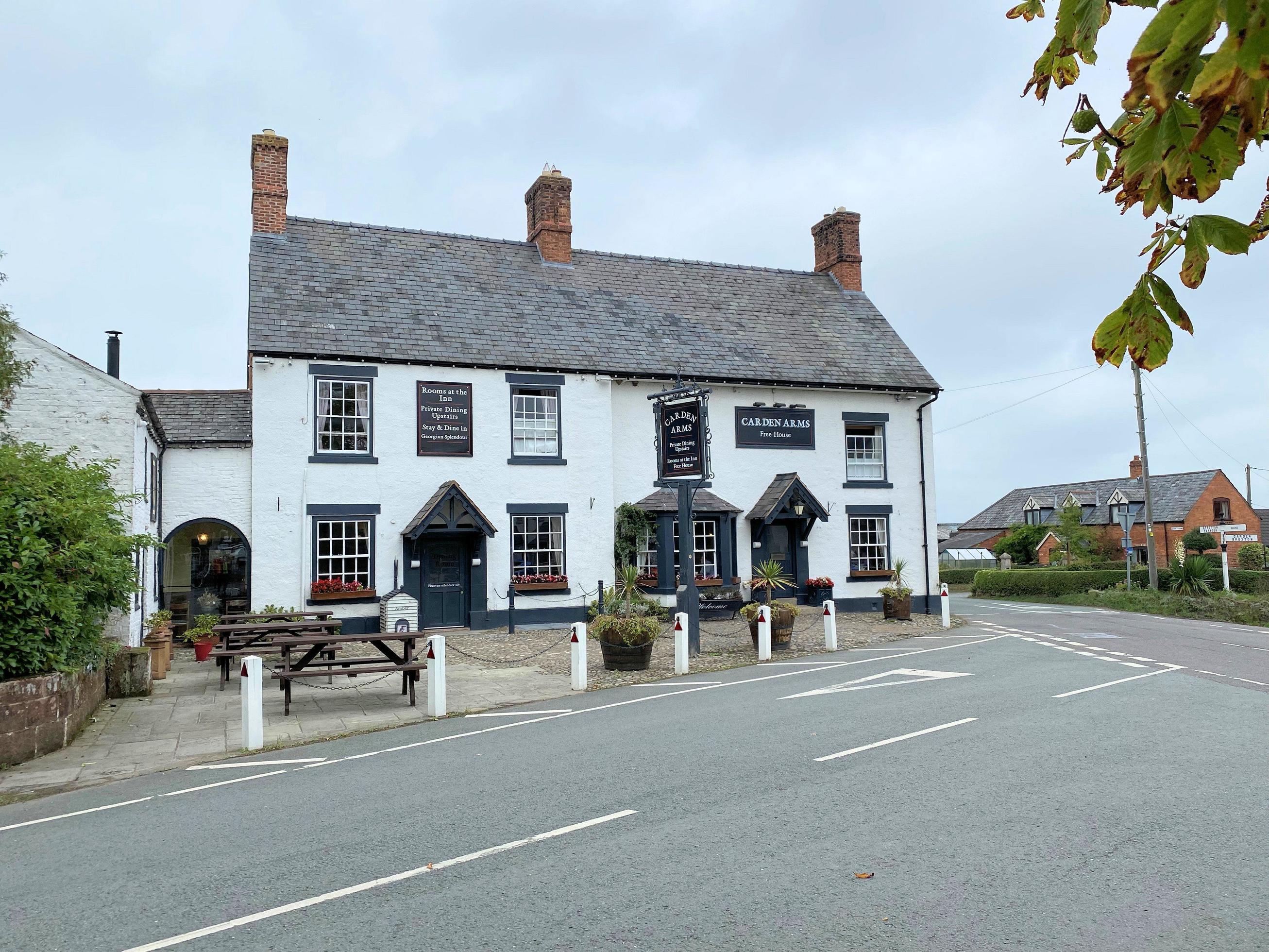 Tilston in the UK in September 2022. A view of a Pub in Cheshire