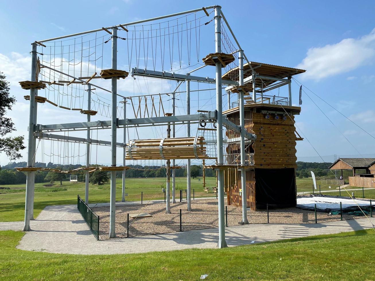 Carden in Cheshire in the UK in 2022. A view of the clibing wall at Carden Park photo