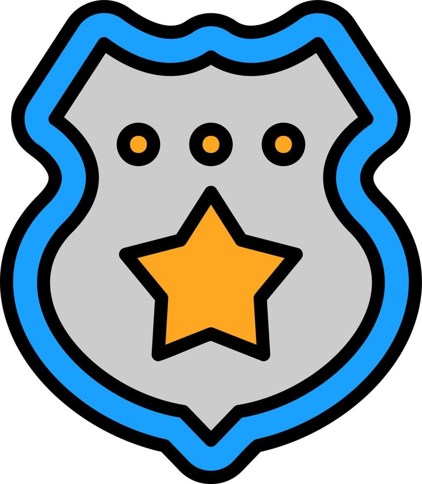 Police Badge Vector Icon Design