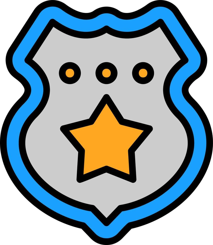 Police Badge Vector Icon Design