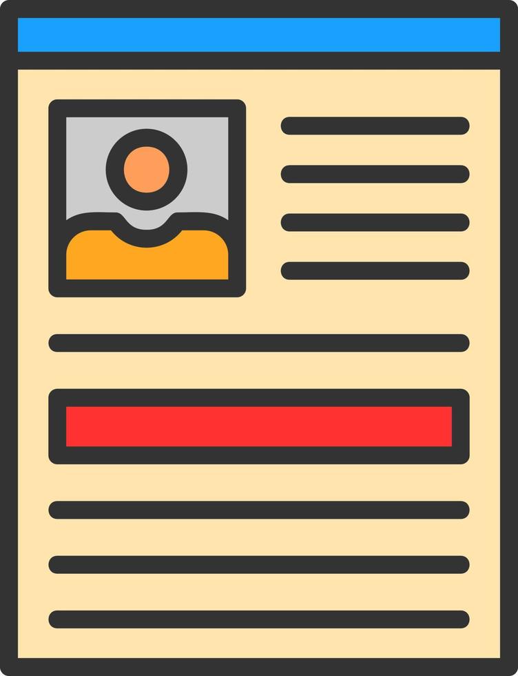 Curriculum Vector Icon Design