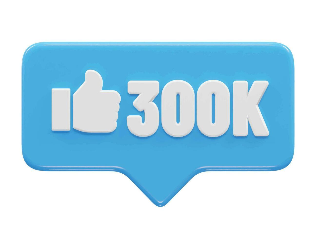 Like react icon 3d rendering vector illustration