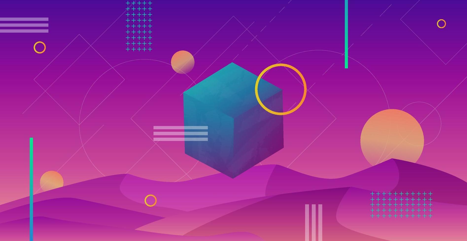 Space landscape, fantastic expanses of space. Abstract drawing of the future, science fiction and astronomy. vector