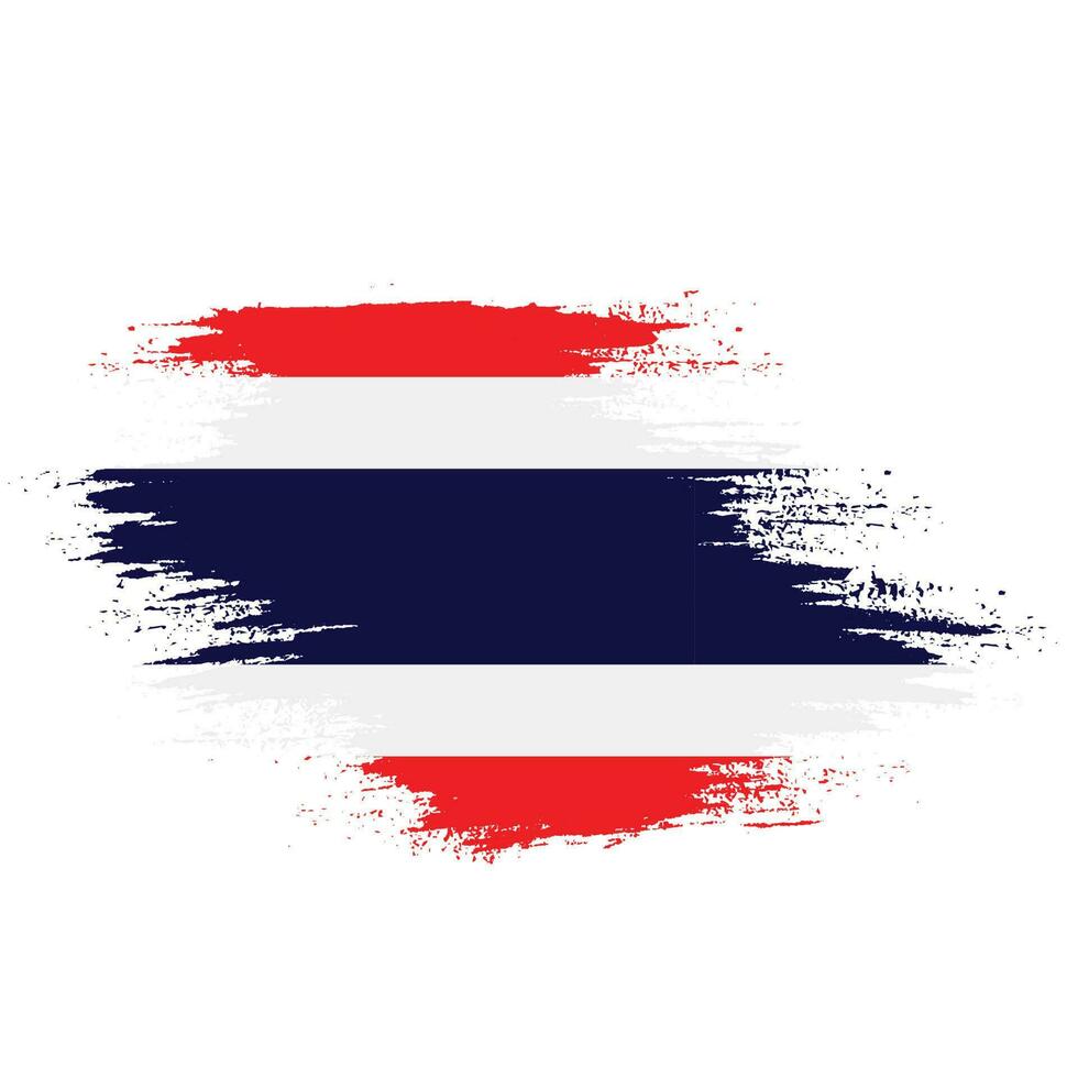 Vector paint brush stroke Thailand flag