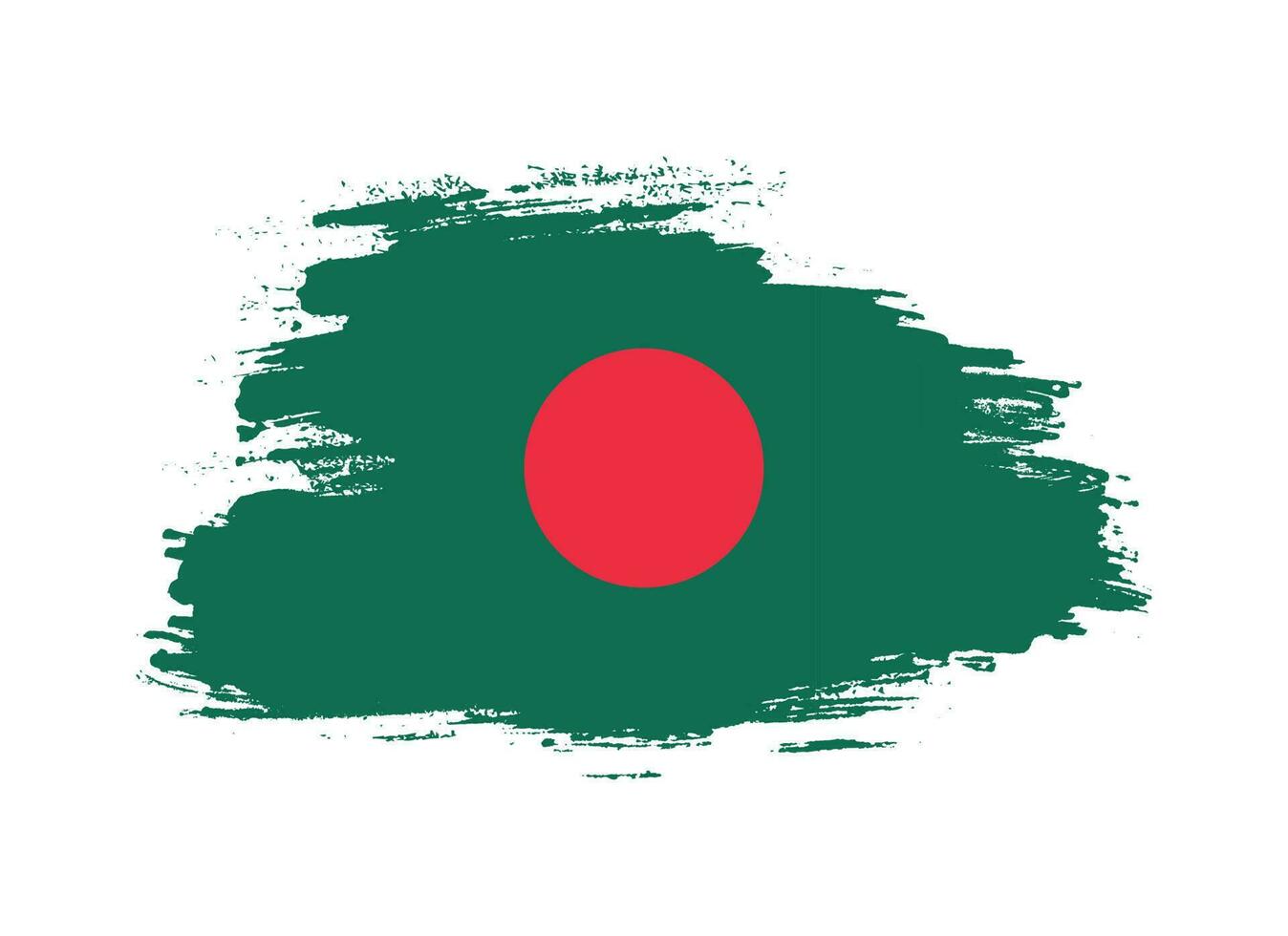 Stain brush stroke Bangladesh flag vector
