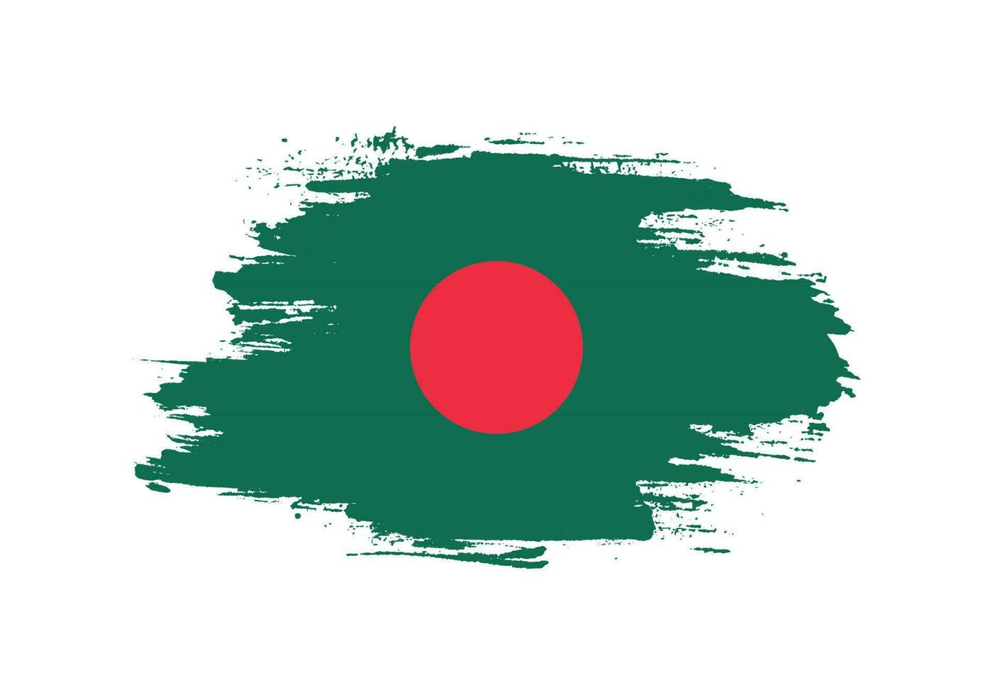 Vector grunge brush stroke Bangladesh flag vector