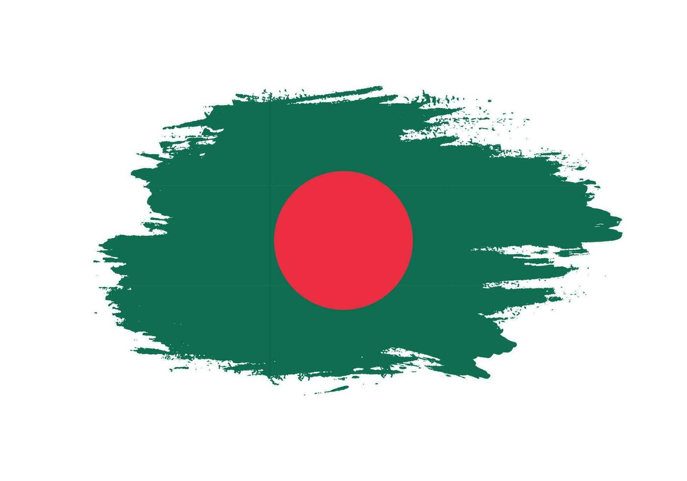 Ink splashes brush stroke Bangladesh flag vector
