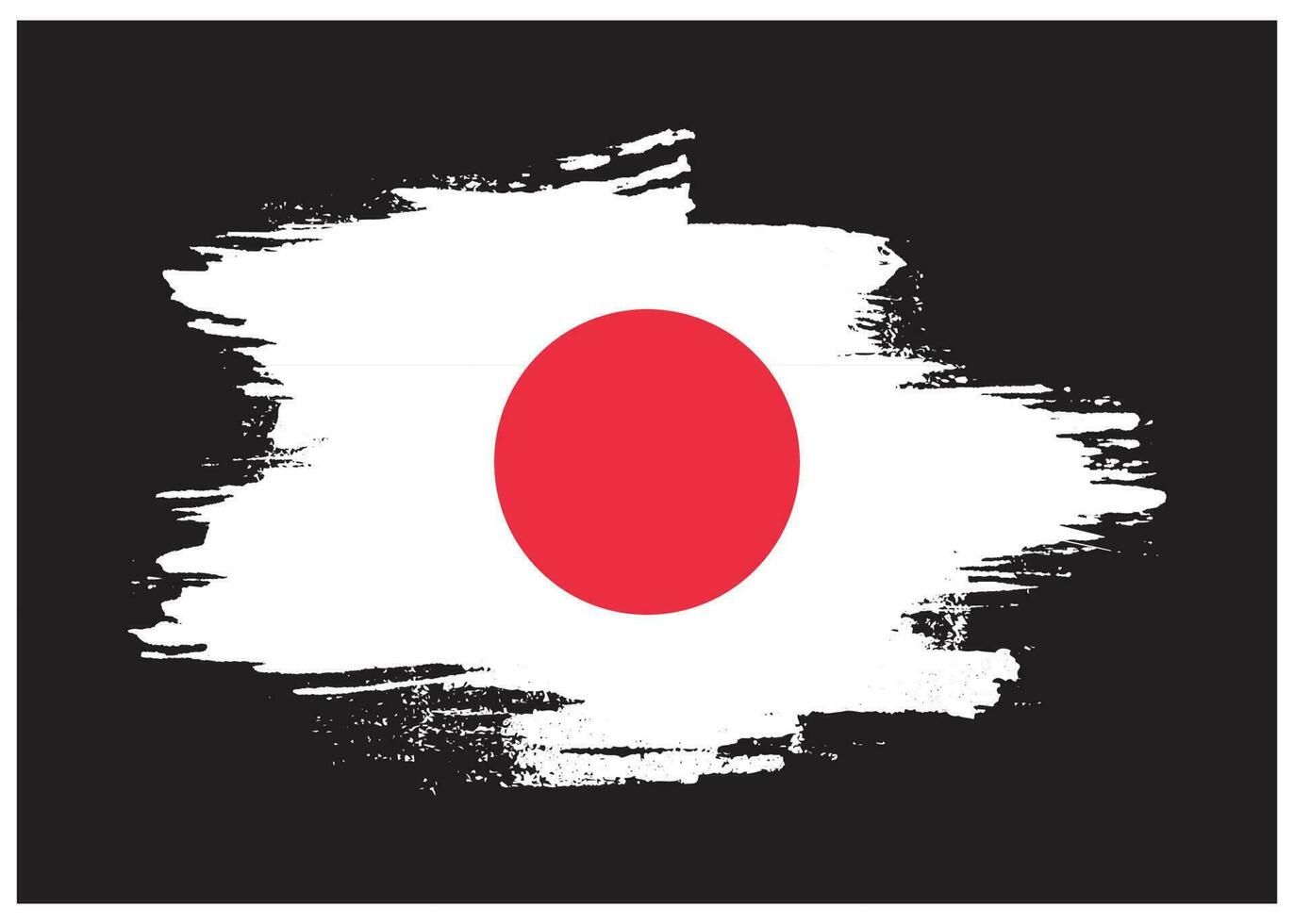 Professional paint streak Japan flag vector