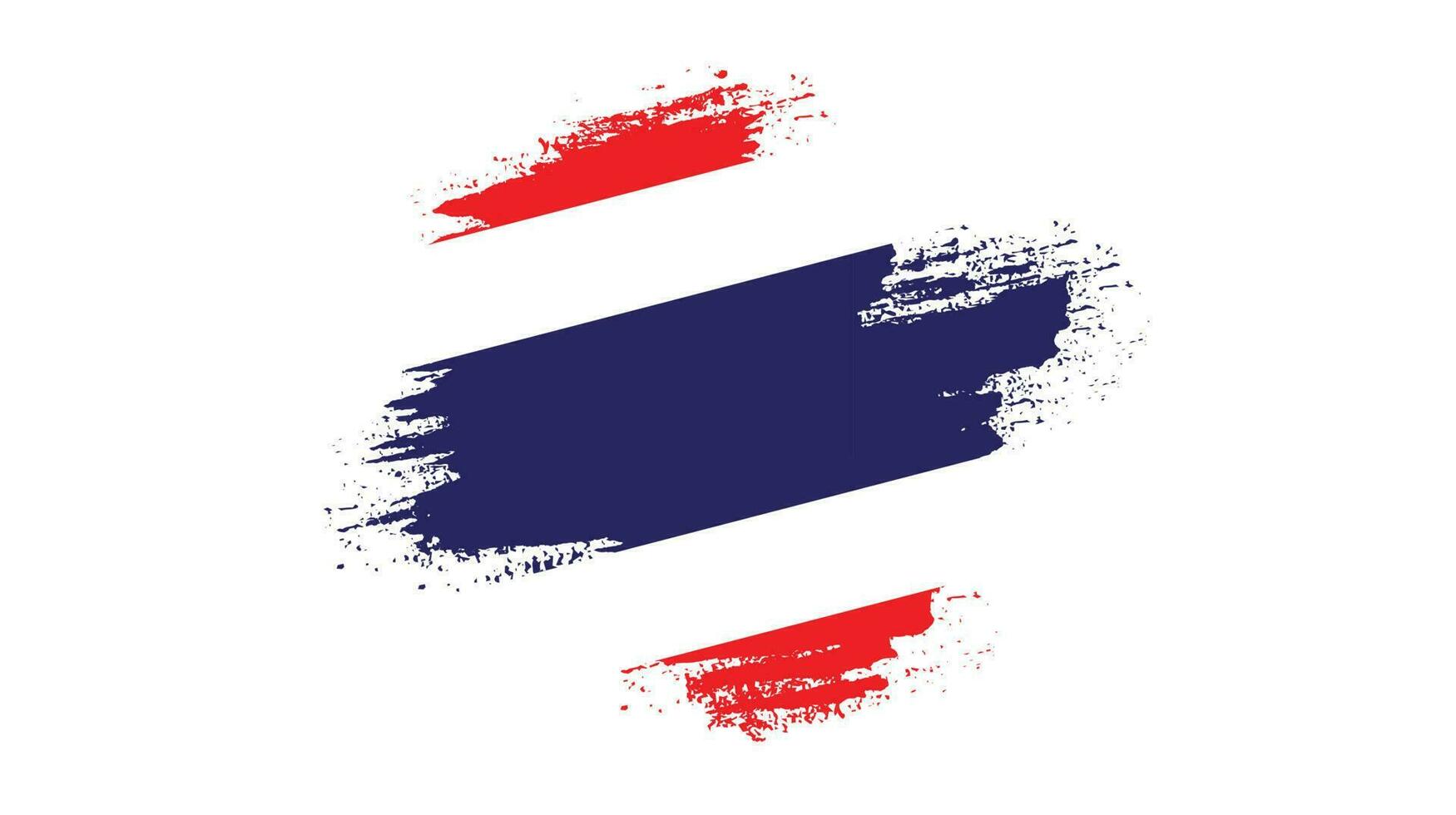 Colorful hand paint Thailand grungy flag vector