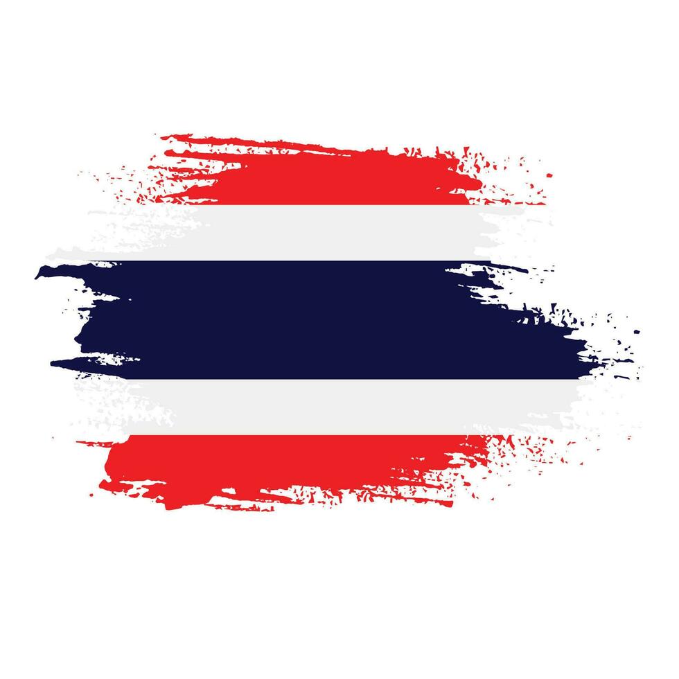 New hand paint brush Thailand flag vector