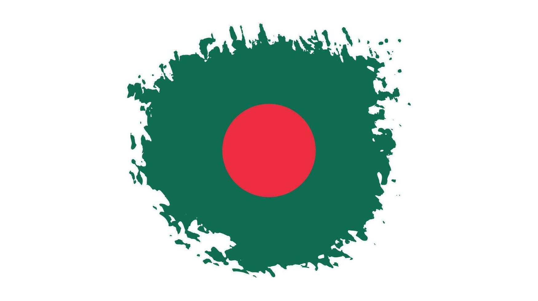 Paint brush stroke Bangladesh flag vector for free download
