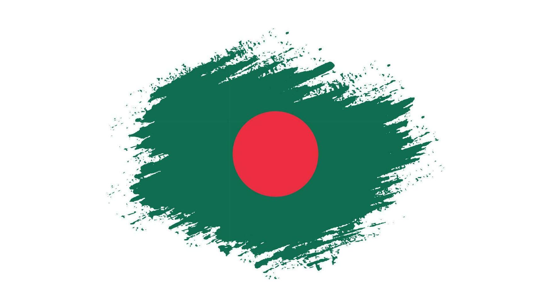 vector de bandera de bangladesh de trazo de pincel aislado