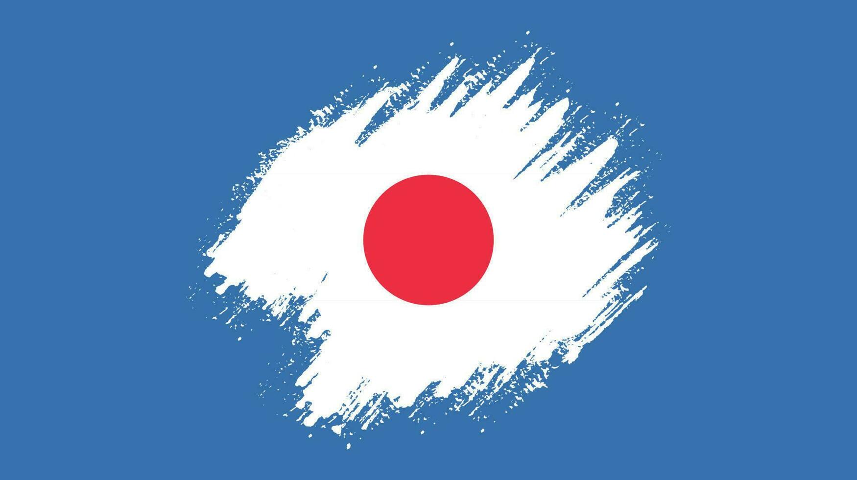 Hand paint Japan grunge flag vector