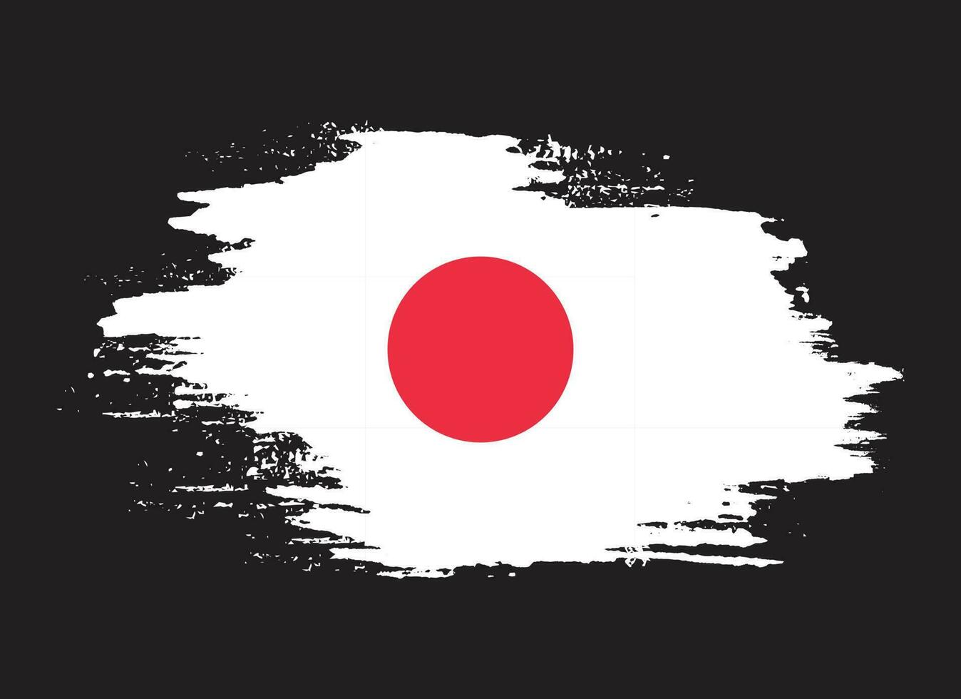 New brush grunge texture Japan flag vector