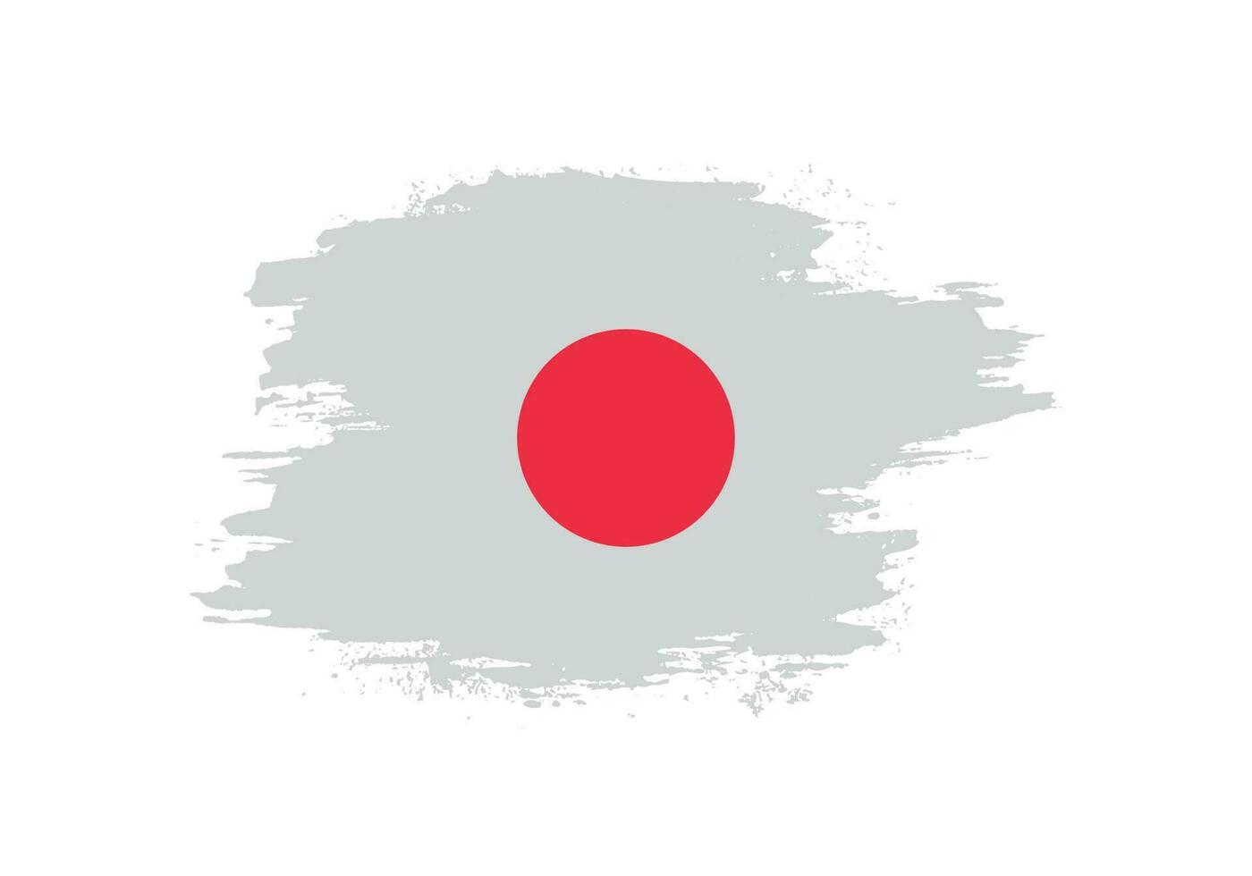 New distressed Japan grunge flag vector