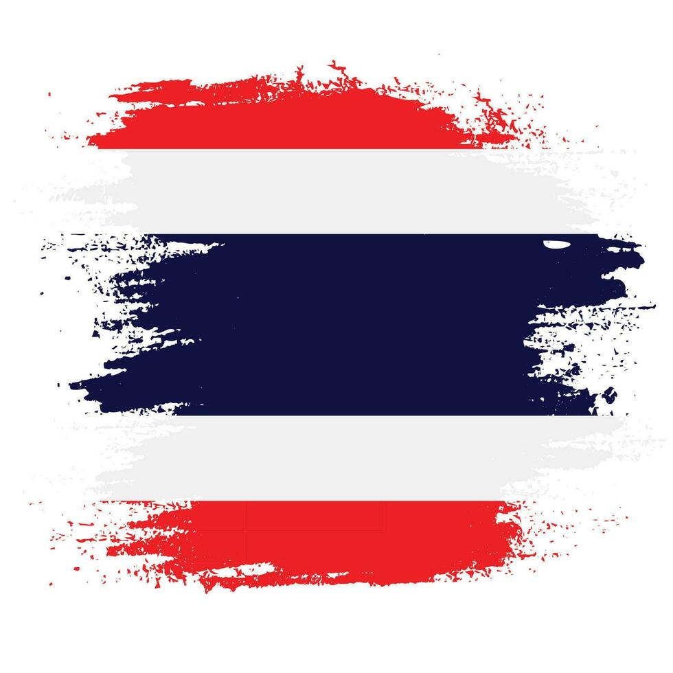 Thailand paint brush stroke template flag vector