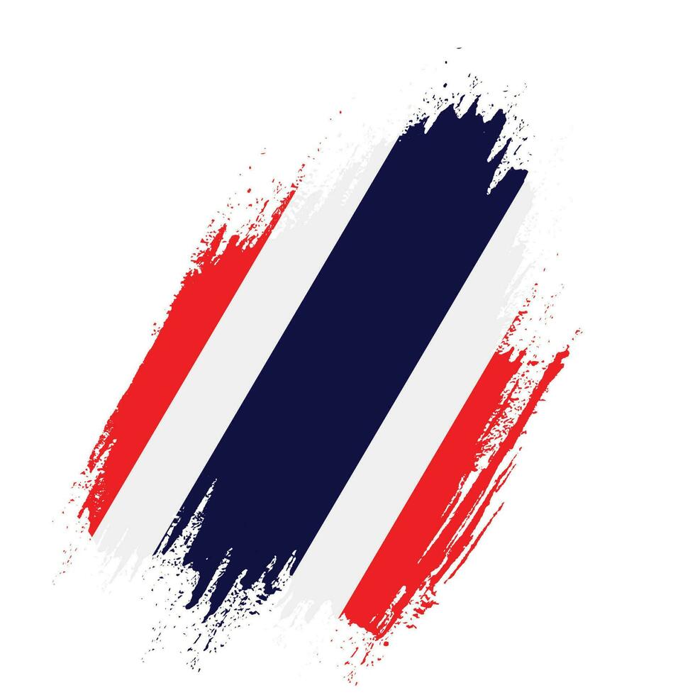Ink splashes brush stroke Thailand flag vector