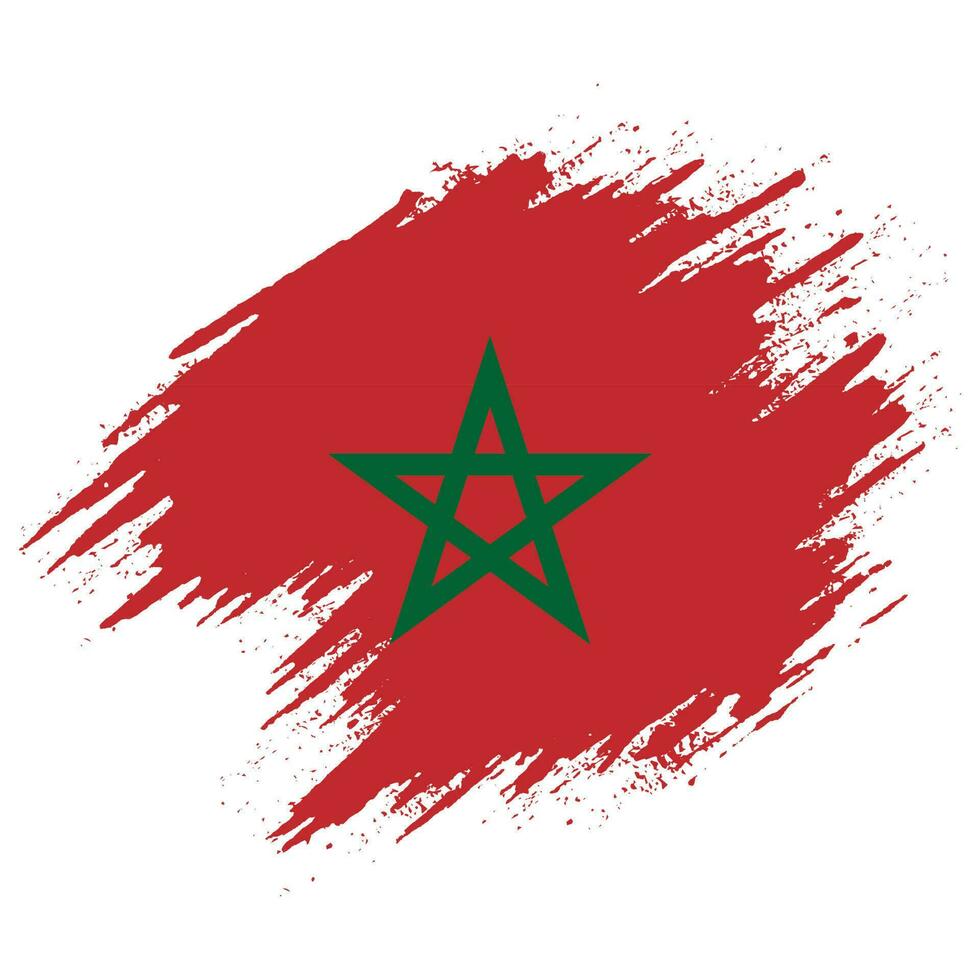 Vintage style Morocco flag vector design