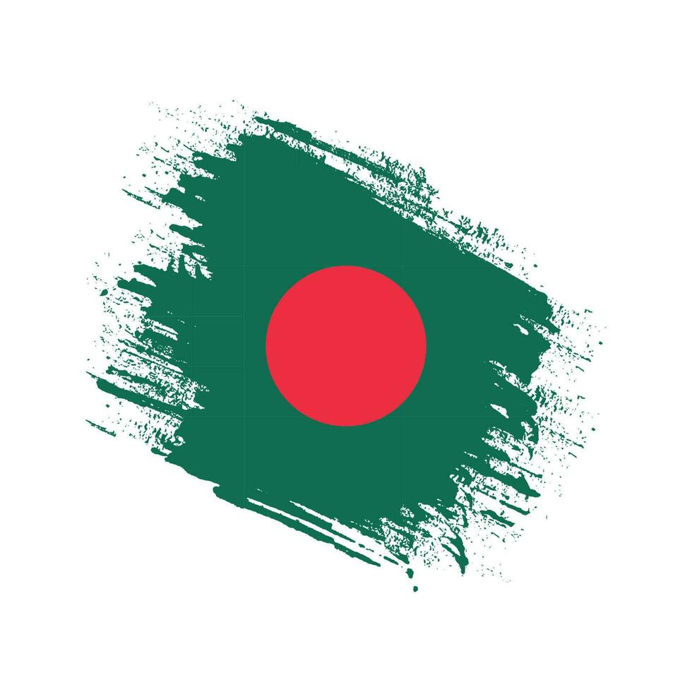 nuevo diseño de bandera grunge de bangladesh vector