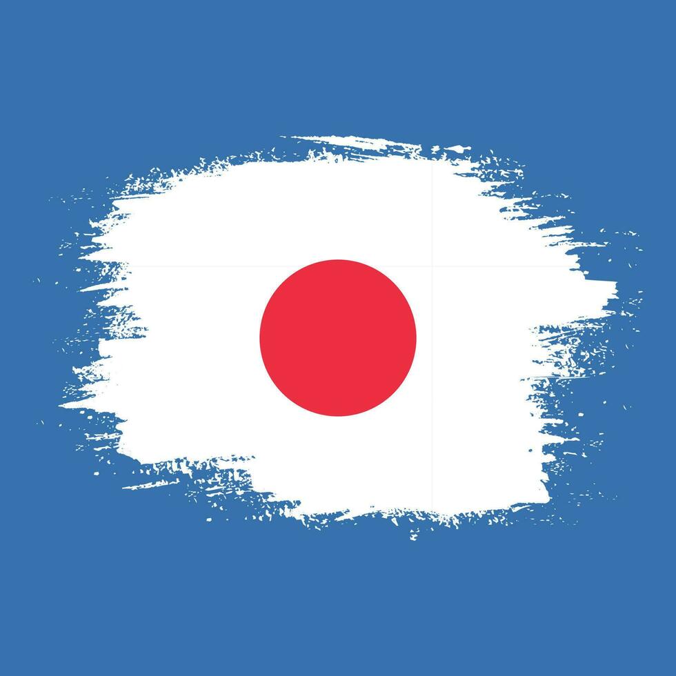 New vintage splash Japan flag vector