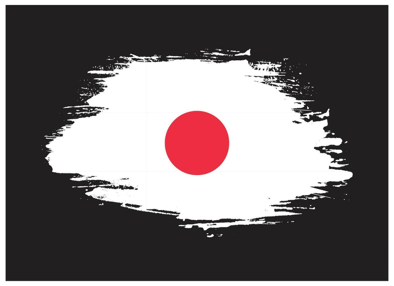 Dirty brush stroke Japan flag vector
