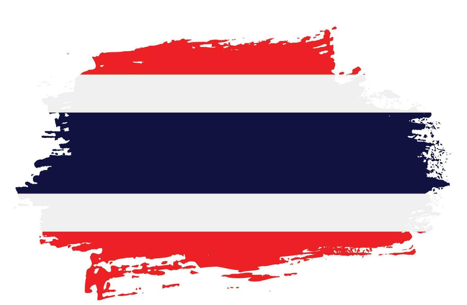 vector de bandera de tailandia de trazo de pincel para descarga gratuita