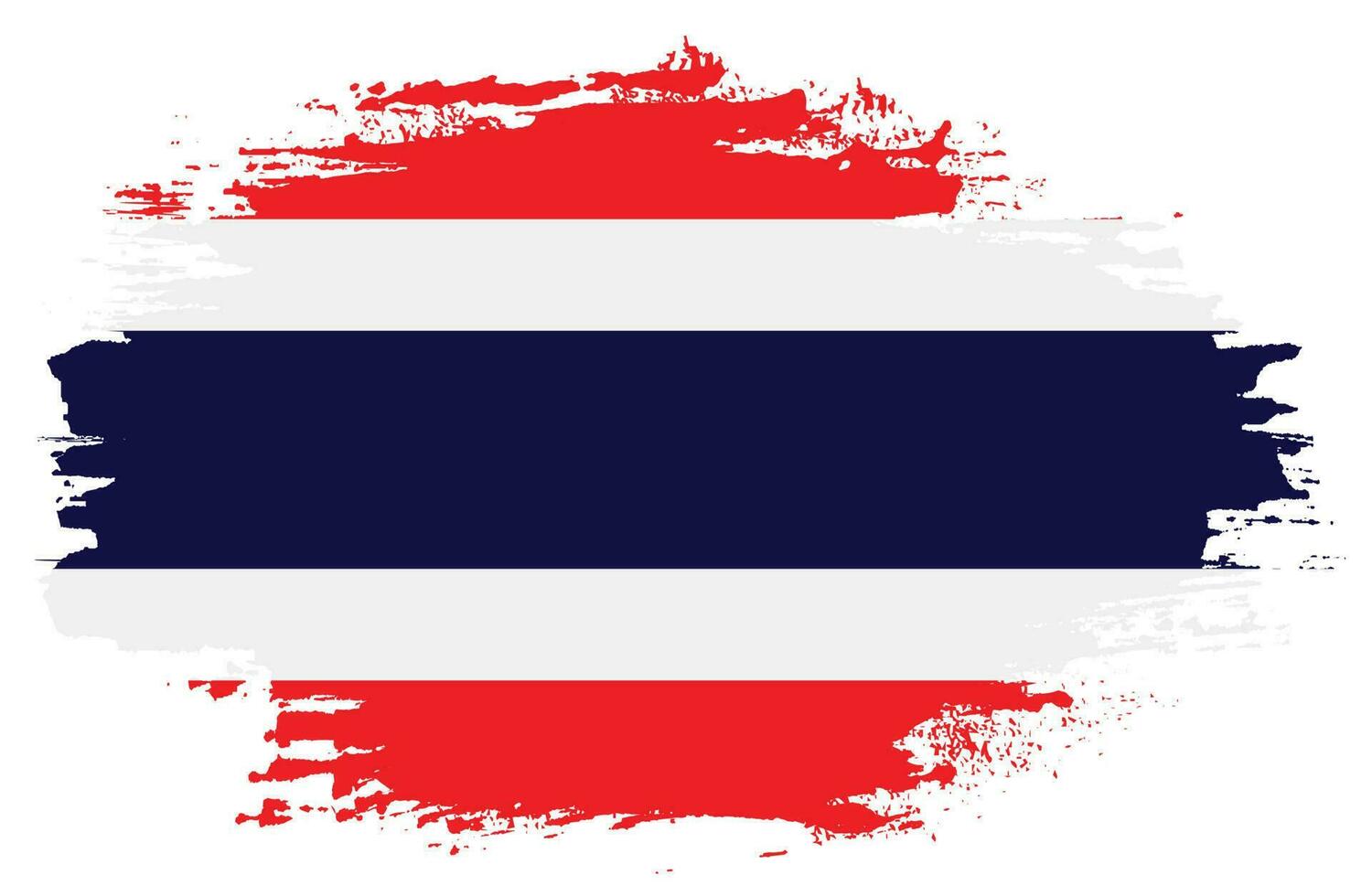 Modern brush stroke frame Thailand flag vector